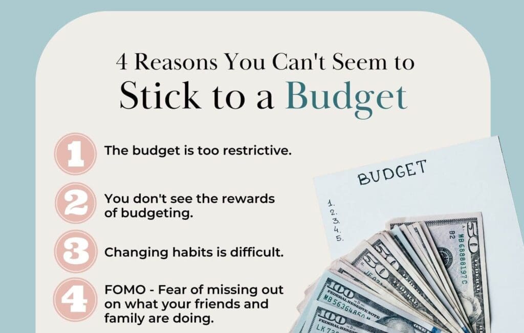 4 reasons you can't seem to stick to a budget infographic