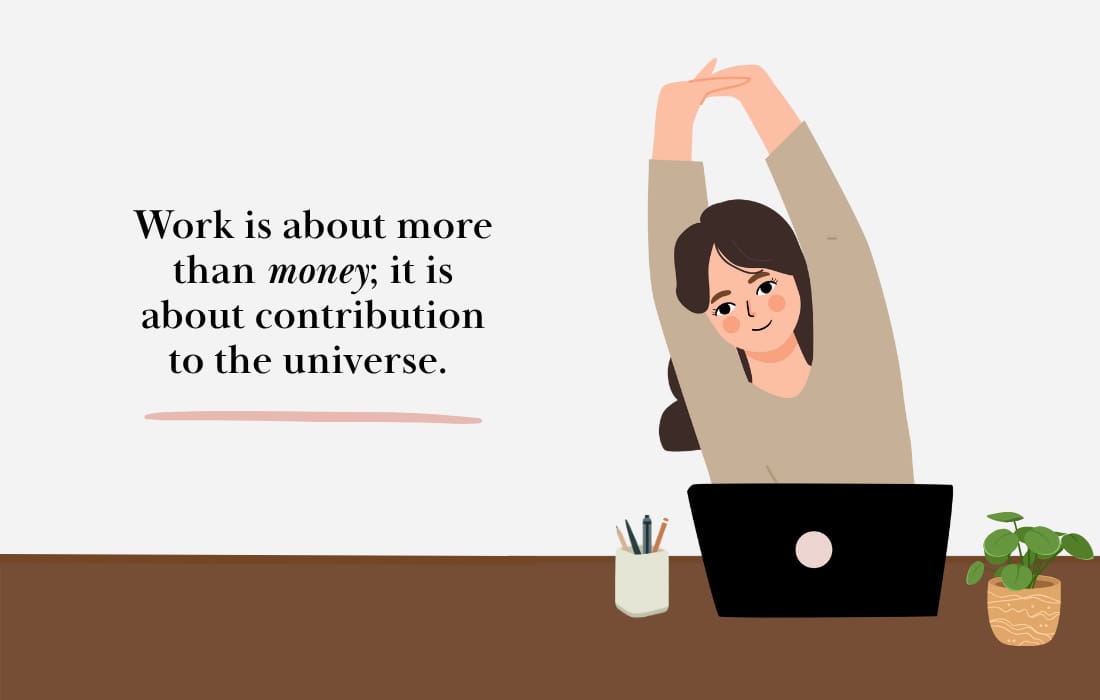 woman working through her money blocks