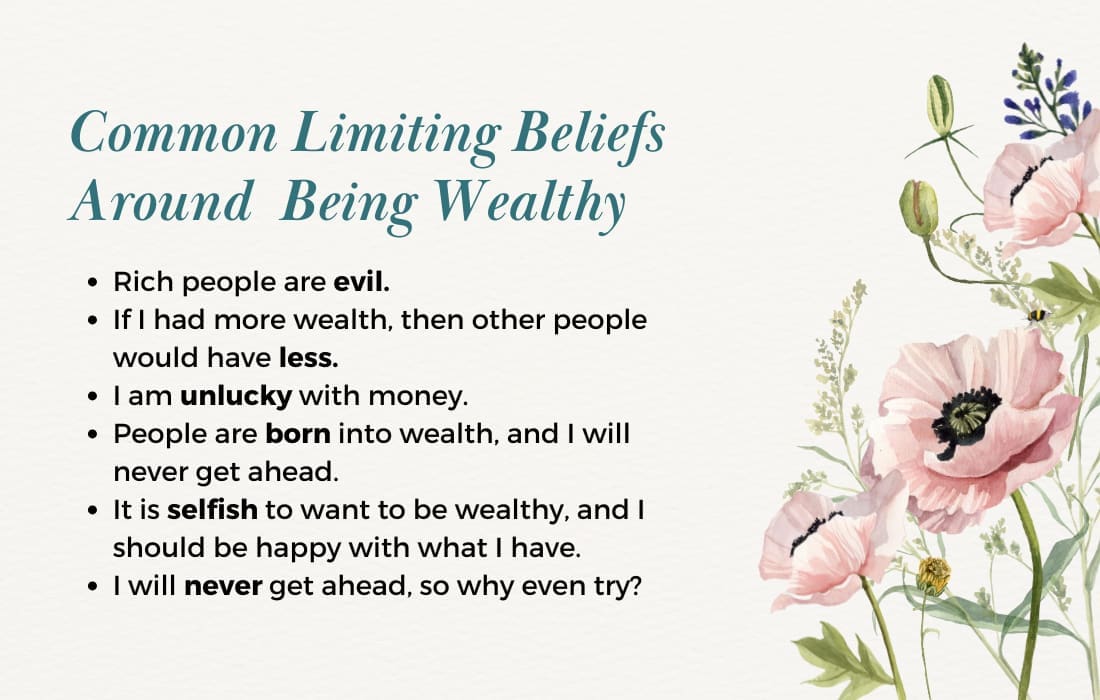 What are the most common limiting beliefs around wealth and being rich?
