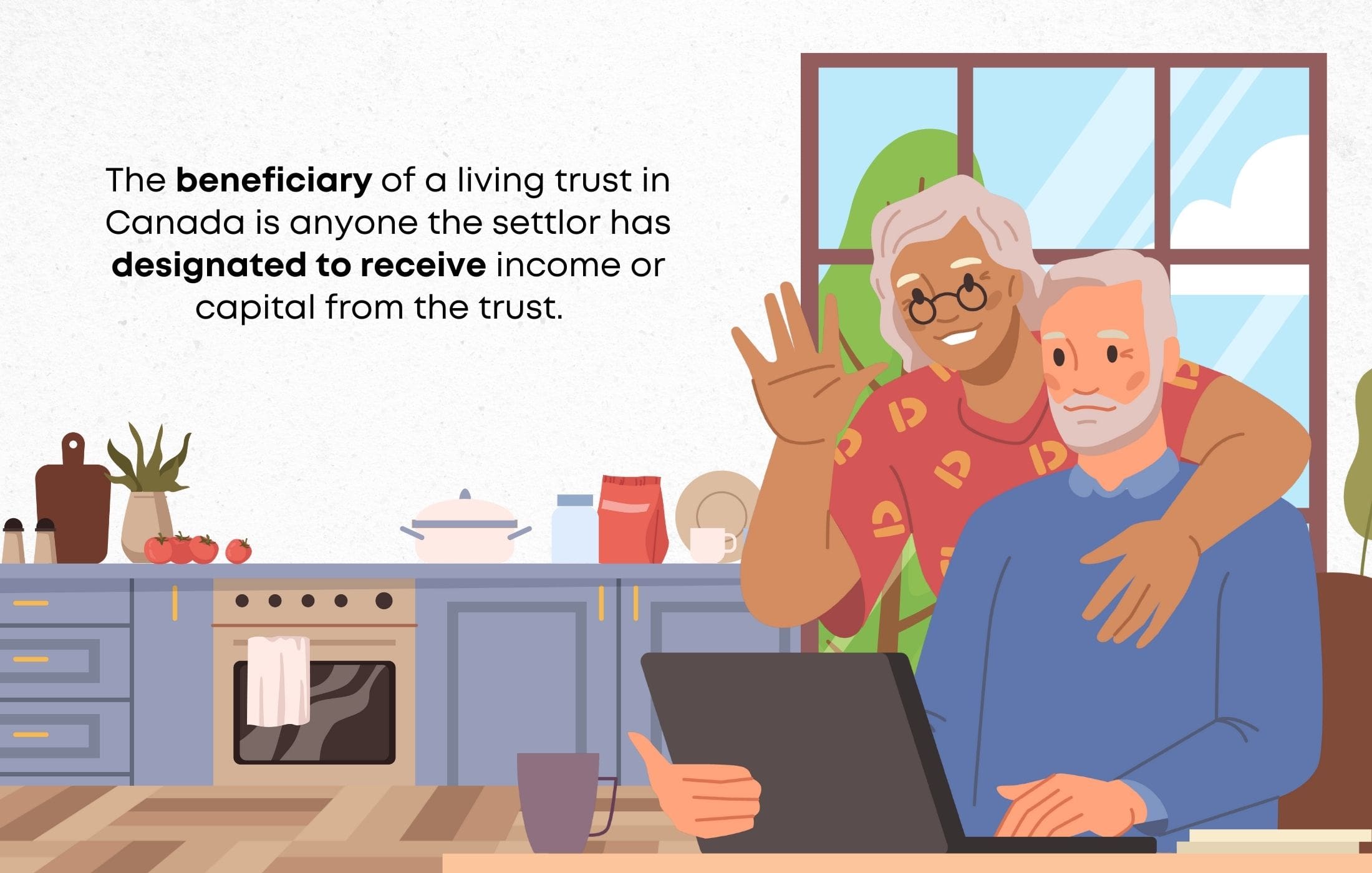 Who is the beneficiary of a living trust in Canada?