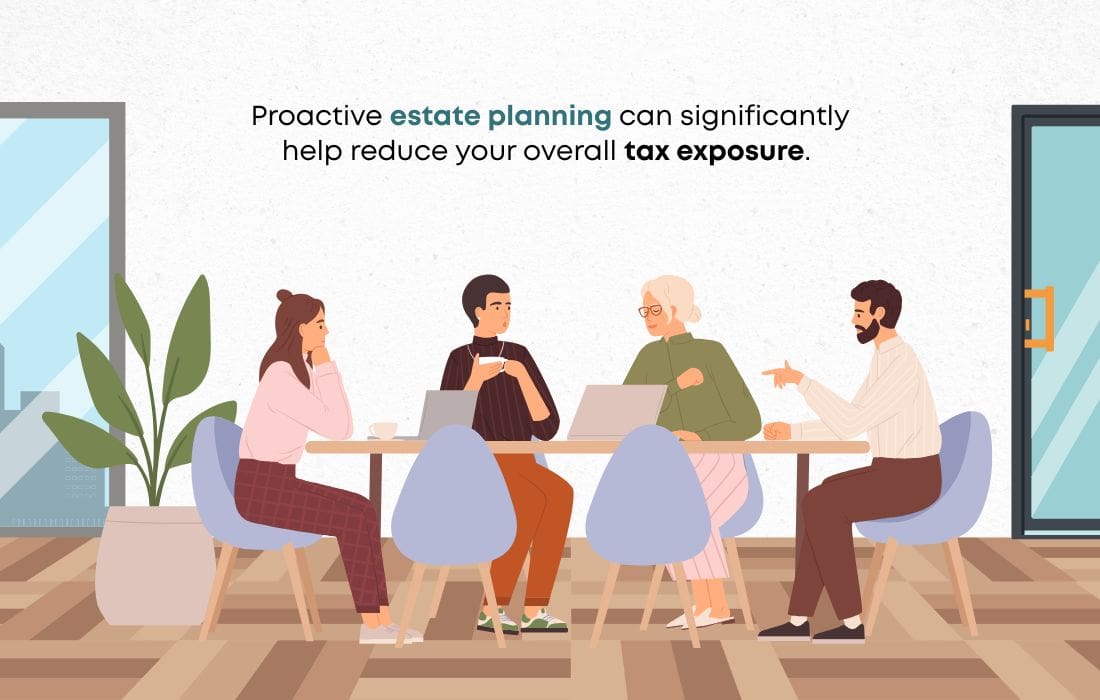 How Do Taxes Apply When a Large Estate Is Passed Down?